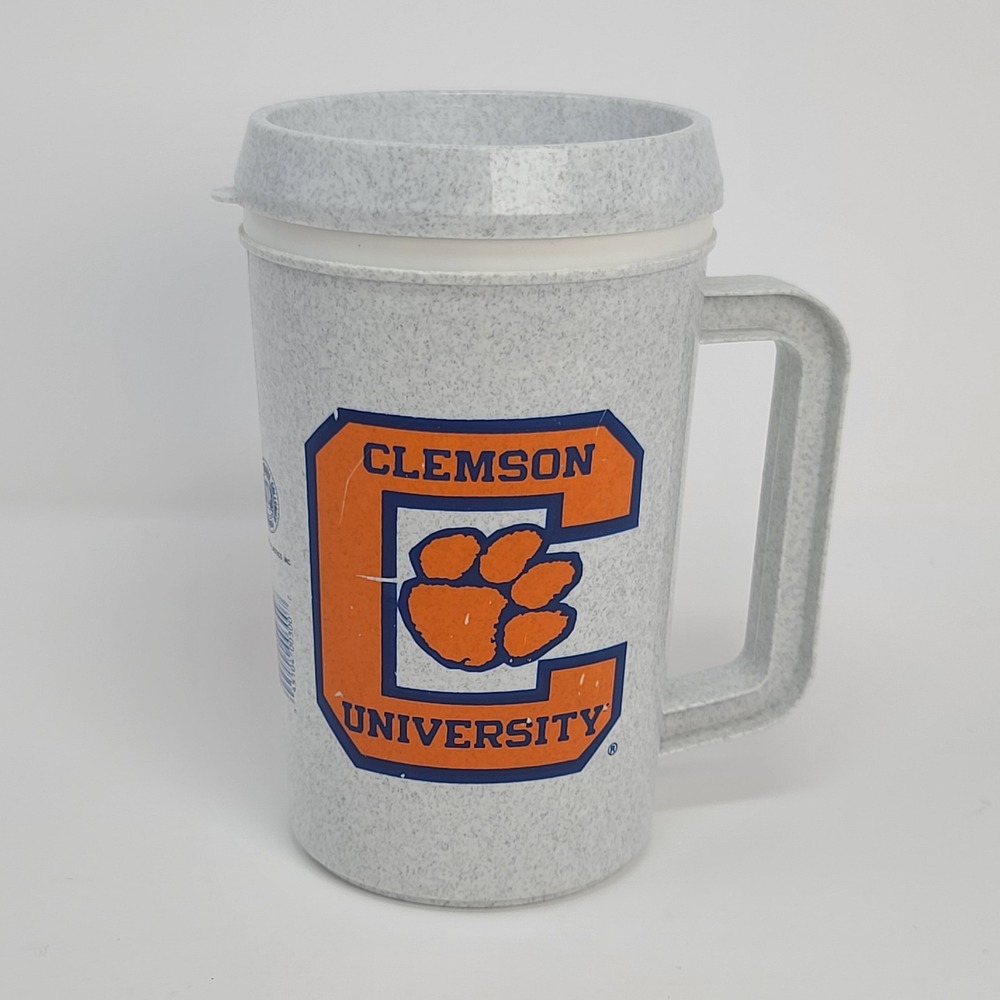 Betras‎ USA Clemson University Insulated Travel Mug 22oz Grey Speckled Good